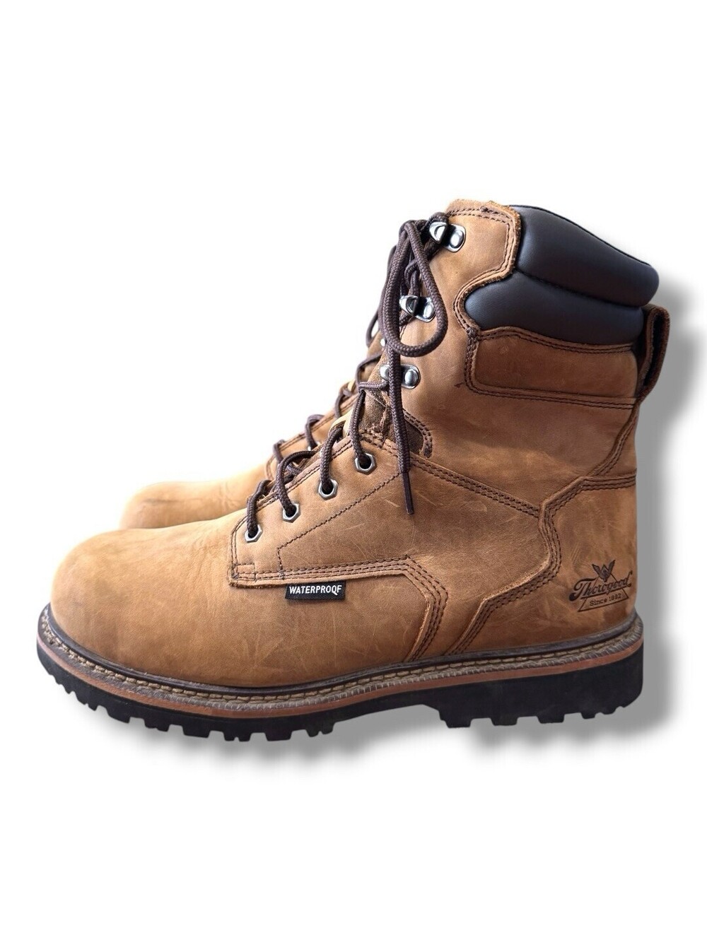 Thorogood V Series Work Boots 8" Plain Toe Brown Comp Toe 804-3238 Men’s 11.5W